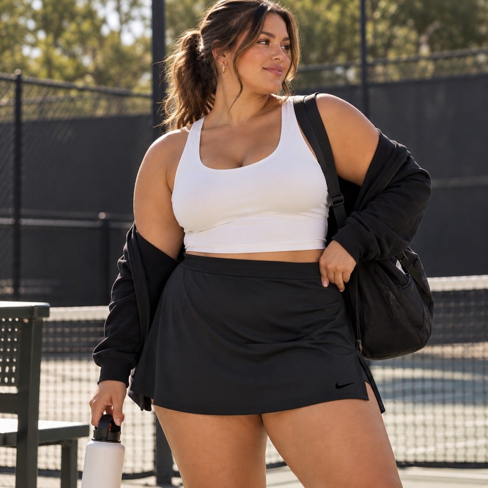 Nike Victory Tennis Skort Black Activewear Athletic Tenniscore Plus Size 2X